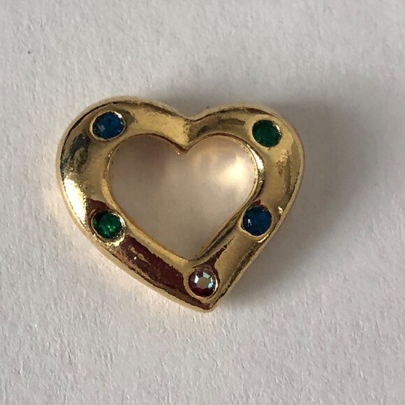 24PCS High Quality Gold Plated Heart Charm with Crystals Bulk for Jewelry Making - Picture 4 of 10